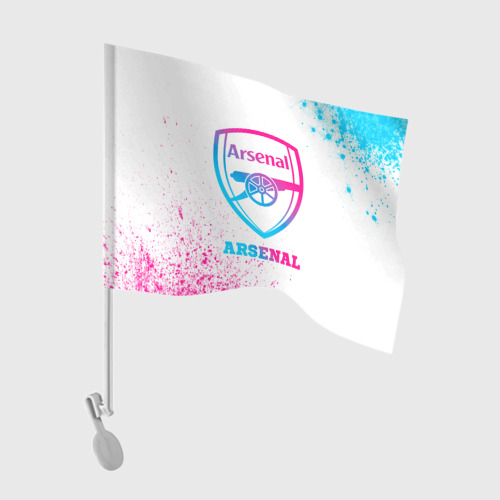 Флаг для автомобиля Arsenal neon gradient style