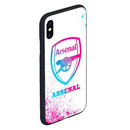 Чехол для iPhone XS Max матовый Arsenal neon gradient style - фото 3