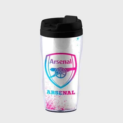 Термокружка-непроливайка Arsenal neon gradient style