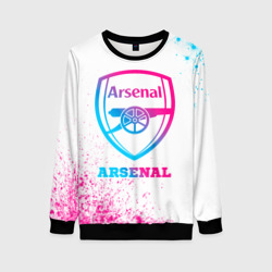 Женский свитшот 3D Arsenal neon gradient style