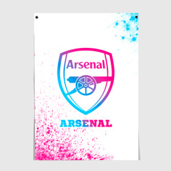 Постер Arsenal neon gradient style