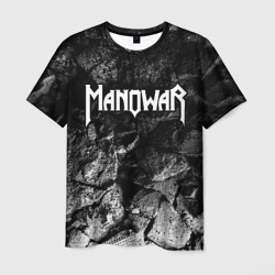 Мужская футболка 3D Manowar black graphite