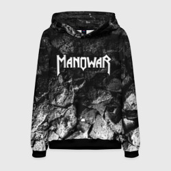 Мужская толстовка 3D Manowar black graphite