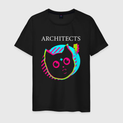 Мужская футболка хлопок Architects rock star cat