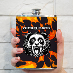 Фляга Nickelback рок панда и огонь - фото 2