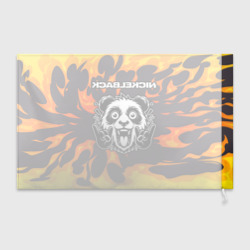 Флаг 3D Nickelback рок панда и огонь - фото 2