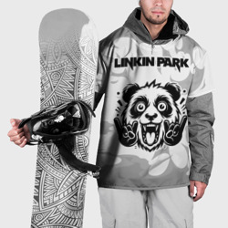 Накидка на куртку 3D Linkin Park рок панда на светлом фоне