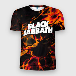 Мужская футболка 3D Slim Black Sabbath red lava