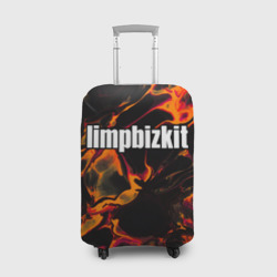 Чехол для чемодана 3D Limp Bizkit red lava