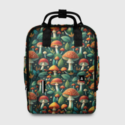 Дикие грибы лесные мухоморы  – Женский рюкзак 3D с принтом купить
