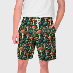 Дикие грибы лесные мухоморы  – Мужские шорты 3D с принтом купить