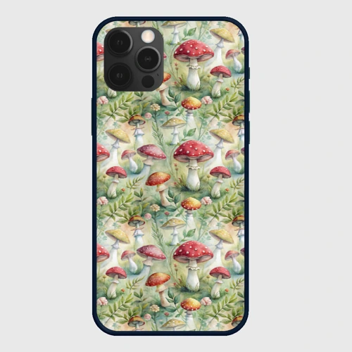 Чехол для iPhone 12 Pro Дикие грибы лесные   мухоморы 