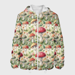 Дикие грибы  лесные мухоморы паттерн – Мужская куртка 3D с принтом купить со скидкой в -10%