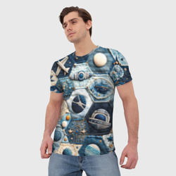 Мужская футболка 3D Пэчворк с авиацией - фото 2