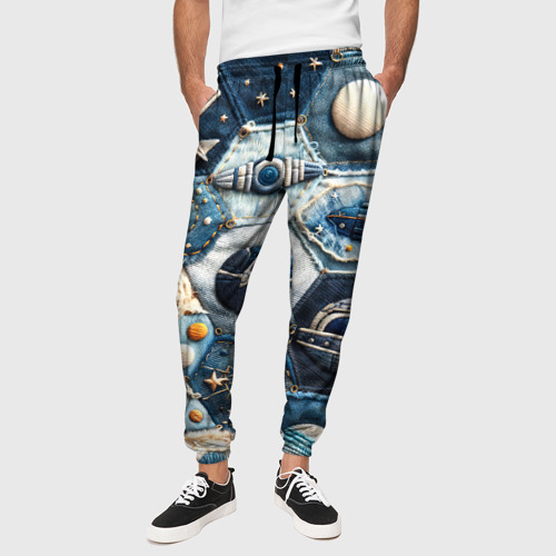 Мужские брюки 3D Пэчворк с авиацией, цвет 3D печать - фото 4