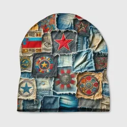 Шапка 3D Ретро пэчворк СССР