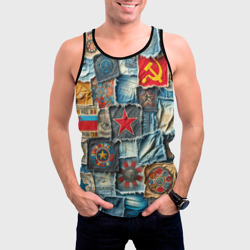 Мужская майка 3D Ретро пэчворк СССР - фото 2