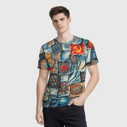 Мужская футболка 3D Ретро пэчворк СССР - фото 2