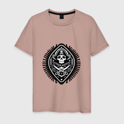 Мужская футболка хлопок Черная метка пирата