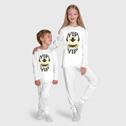 Пижама с принтом Аватар Легенда об Аанге Аппа для ребенка, вид на модели спереди №5. Цвет основы: белый