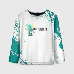 Детский лонгслив 3D Final fantasy неон