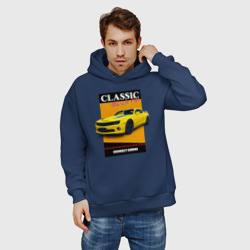 Мужское худи Oversize хлопок Спорткар Chevrolet Camaro - фото 2