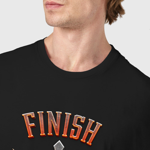 Мужская футболка хлопок Коди Роудс - Finish the Story, цвет черный - фото 6
