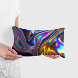 Подушка 3D антистресс Абстрактный разноцветный жидкий металл - фото 2