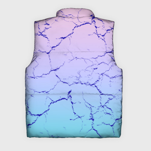 Мужской жилет утепленный 3D Текстура трещин на розово-голубом, цвет красный - фото 2
