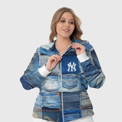 Костюм с принтом Patchwork - New York yankees baseball team для женщины, вид на модели спереди №4. Цвет основы: белый