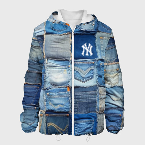Мужская куртка с принтом Patchwork - New York yankees baseball team, вид спереди №1