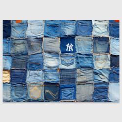 Patchwork - New York yankees baseball team – Поздравительная открытка с принтом купить