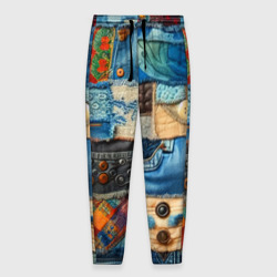 Мужские брюки 3D Vanguard denim patchwork - ai art