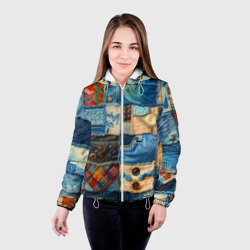 Женская куртка 3D Vanguard denim patchwork - ai art - фото 2