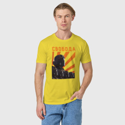 Мужская футболка хлопок Свобода - Helldivers 2 - фото 2