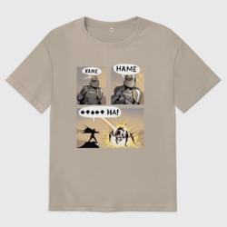 Женская футболка хлопок Oversize Kame hame ha - Helldivers 2 мем