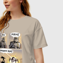 Женская футболка хлопок Oversize Kame hame ha - Helldivers 2 мем - фото 2