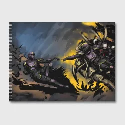 Альбом для рисования Сотворение адского десантника - Helldivers 2 мем