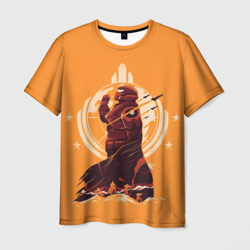 Мужская футболка 3D Адский десантник -  Helldivers 2