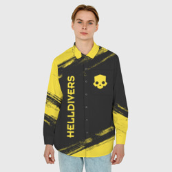 Мужская рубашка oversize 3D Logo Helldivers - фото 2
