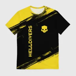 Мужская футболка 3D Logo Helldivers