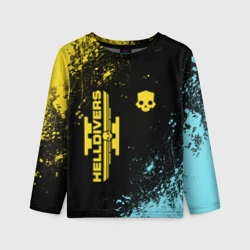 Детский лонгслив 3D Logo skull Helldivers 2