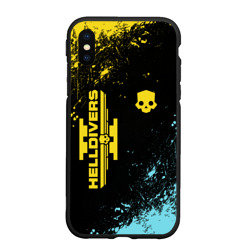 Чехол для iPhone XS Max матовый Logo skull Helldivers 2