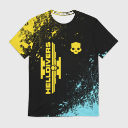 Мужская футболка 3D Logo skull Helldivers 2