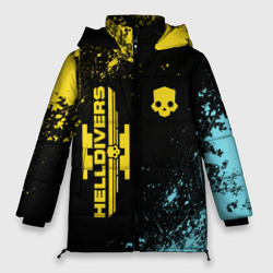 Женская зимняя куртка Oversize Logo skull Helldivers 2