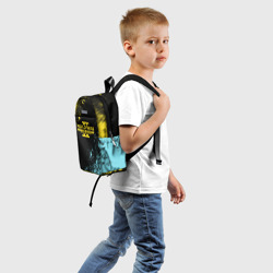 Детский рюкзак 3D Helldivers 2 logo yellow and blue splash - фото 2