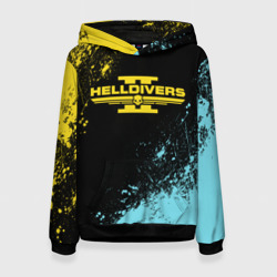 Женская толстовка 3D Helldivers 2 logo yellow and blue splash