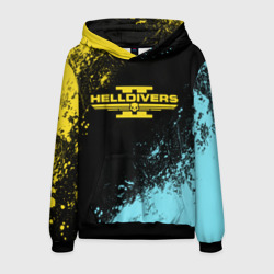 Мужская толстовка 3D Helldivers 2 logo yellow and blue splash