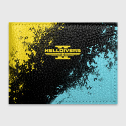 Обложка для студенческого билета Helldivers 2 logo yellow and blue splash