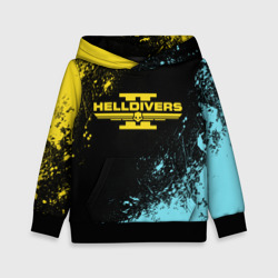 Детская толстовка 3D Helldivers 2 logo yellow and blue splash